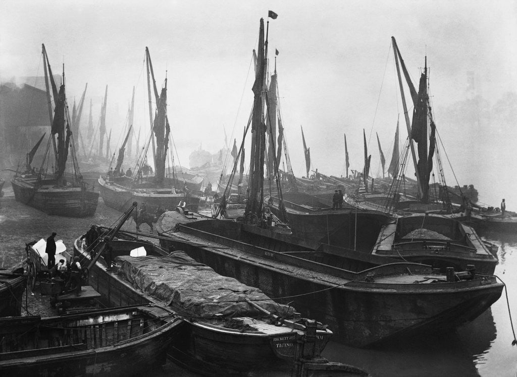 Detail of Boats Near Hammersmith Bridge by Anonymous
