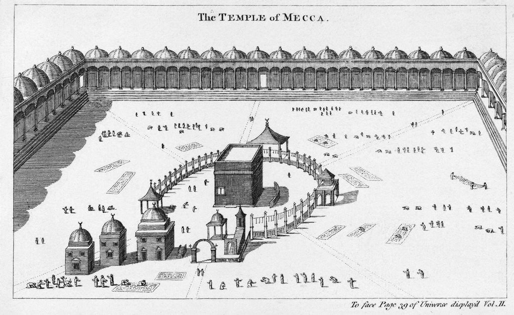 Detail of Engraving of The Temple of Mecca by Anonymous