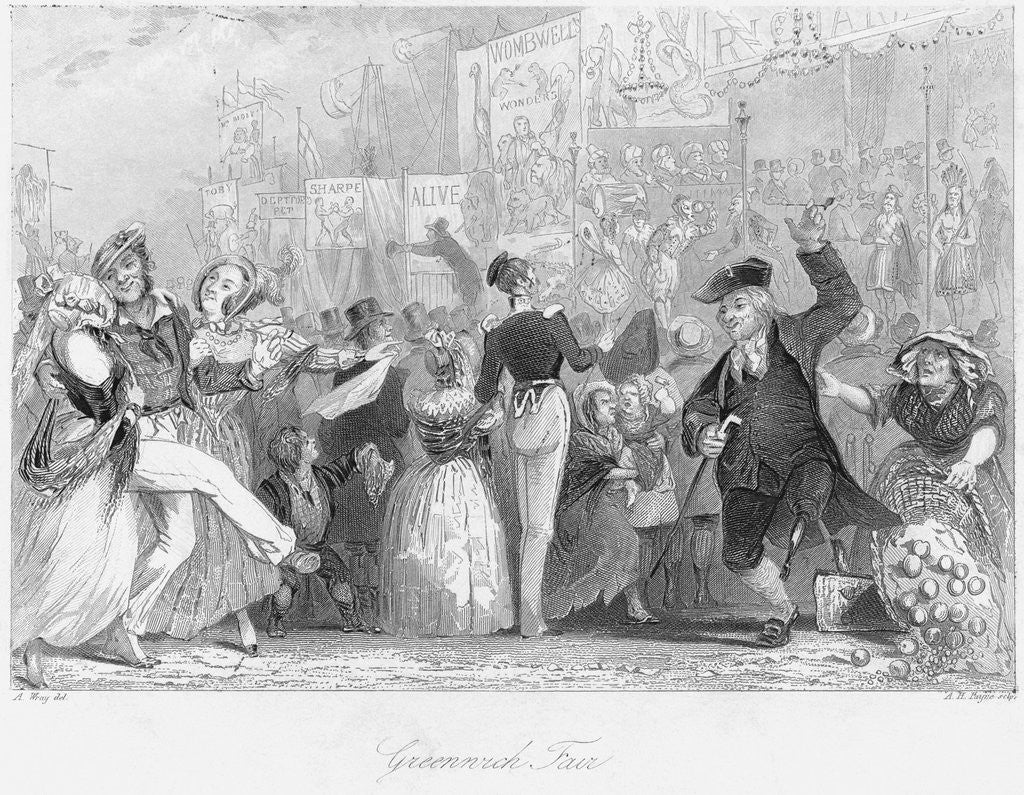 Detail of Crowd Enjoy Greenwich Fair by Anonymous