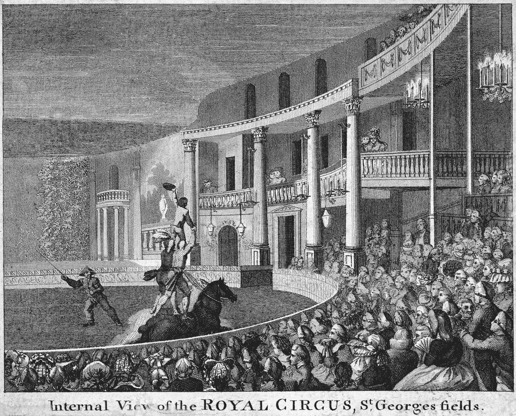 Detail of Internal View of the Royal Circus, St. George's Fields Print by Anonymous