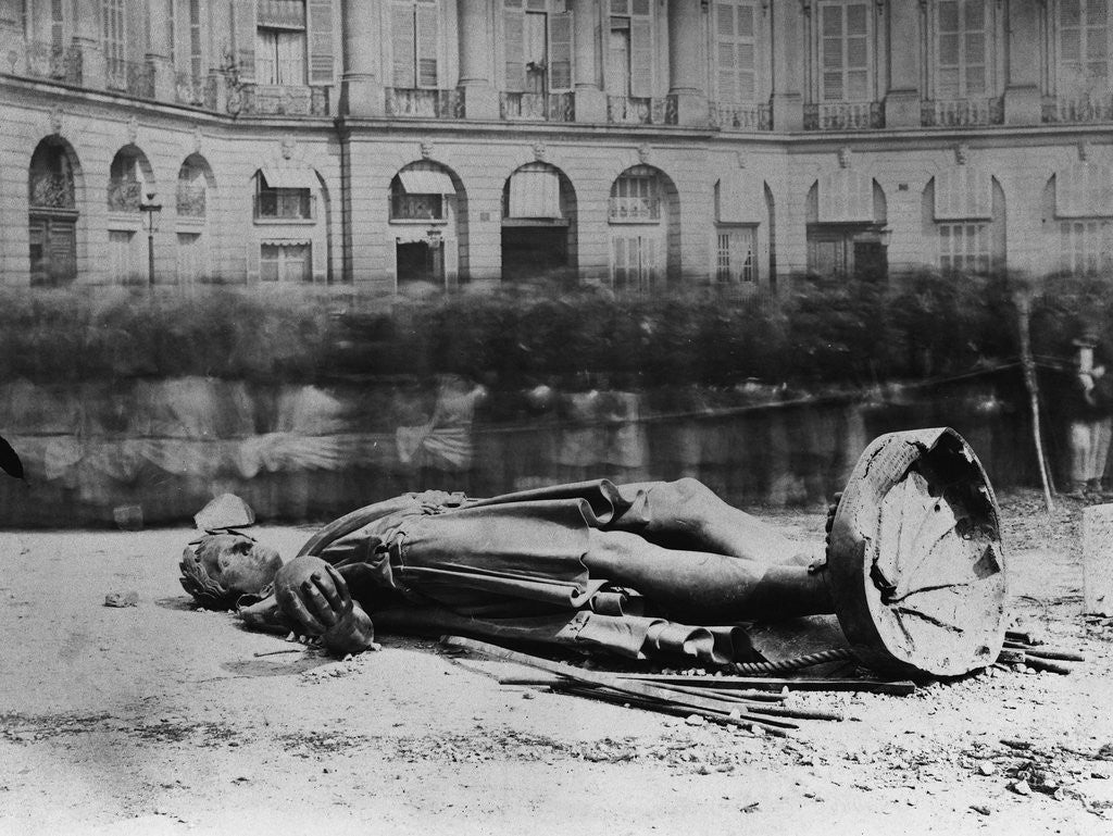 Detail of Dismantled Statue of Napoleon in Paris, 1871 by Anonymous