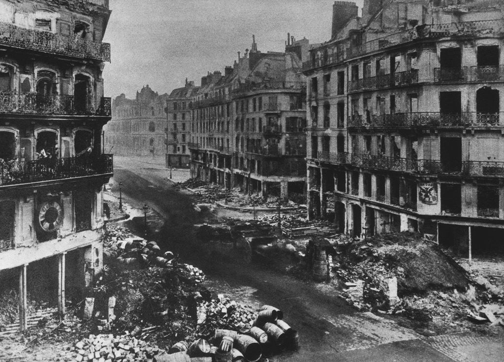 Detail of Damage in the Rue de Rivoli by Anonymous