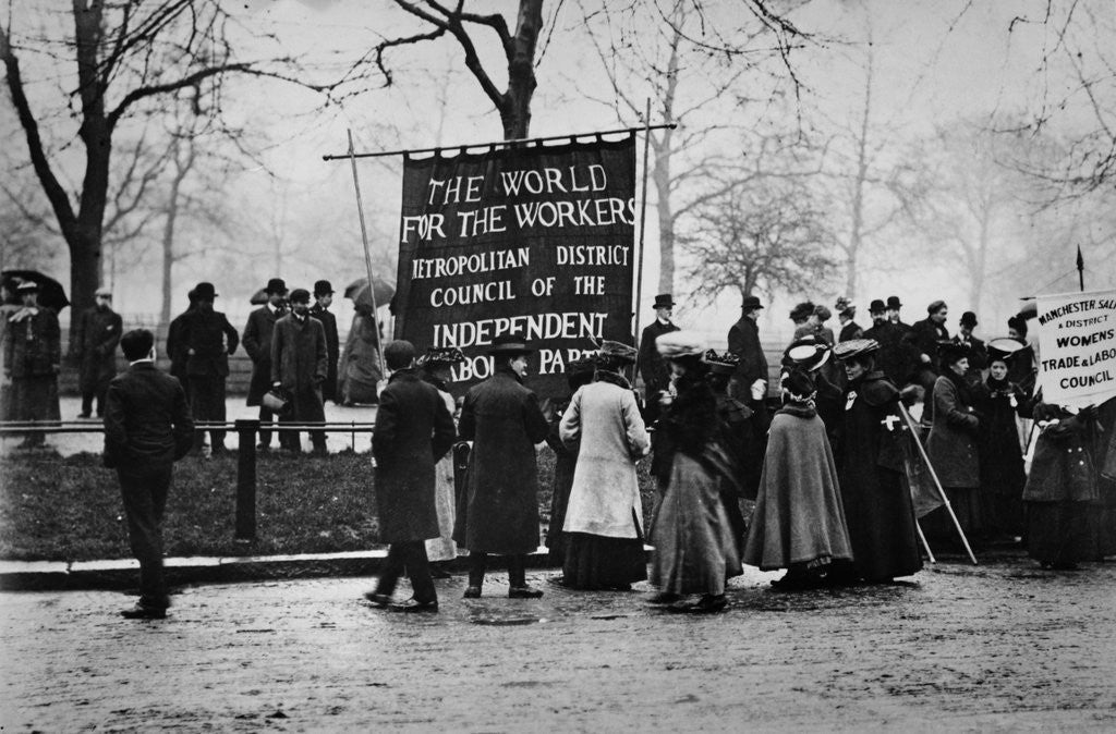 Detail of Demonstration by the Independent Labour Party, ca.1893 by Anonymous