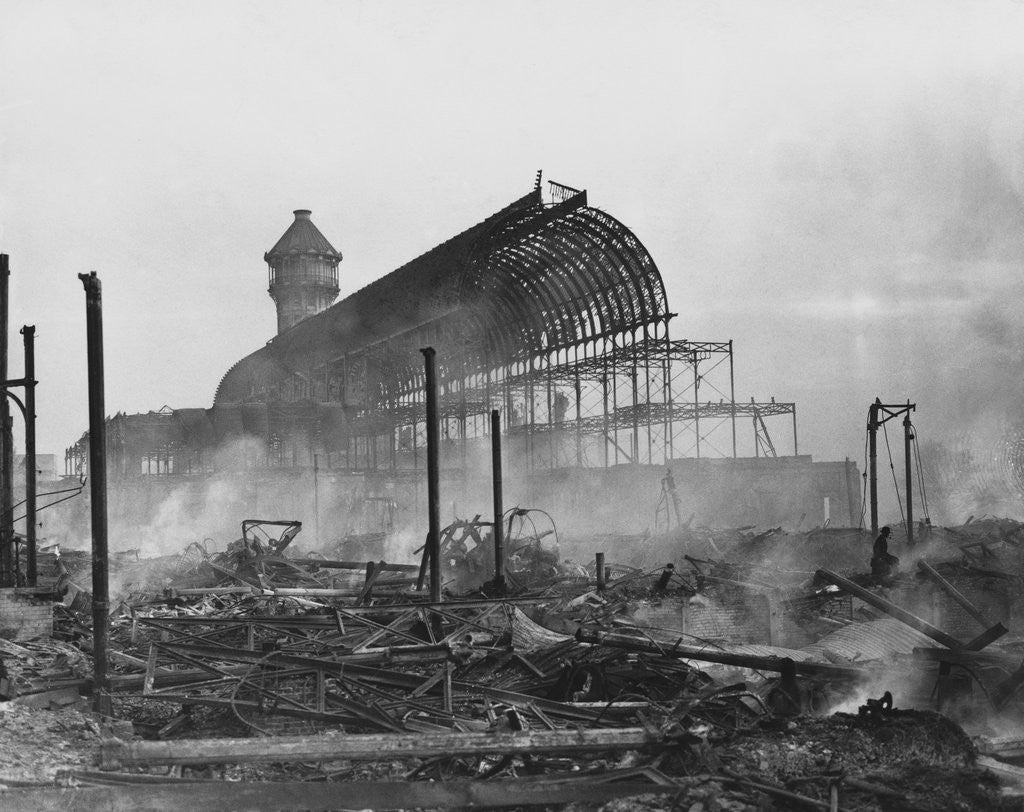 Detail of Crystal Palace Fire, 1936 by Corbis