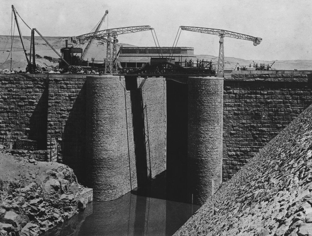 Detail of Aswan Dam Locks Under Construction by Anonymous