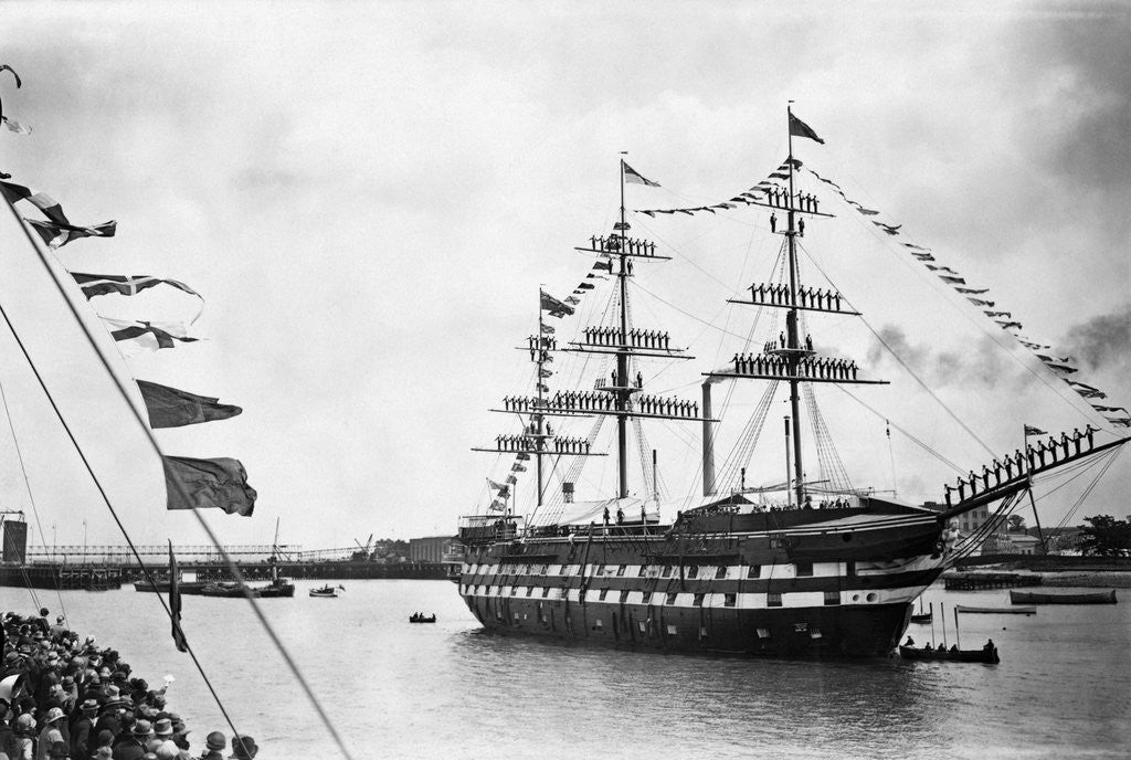 Detail of Cadets Man Yards of HMS Worcester by Anonymous