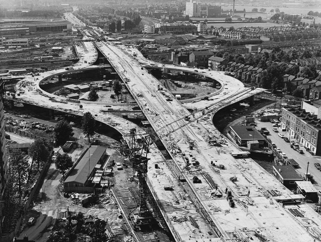 Detail of Highway Overpass Under Construction by Anonymous