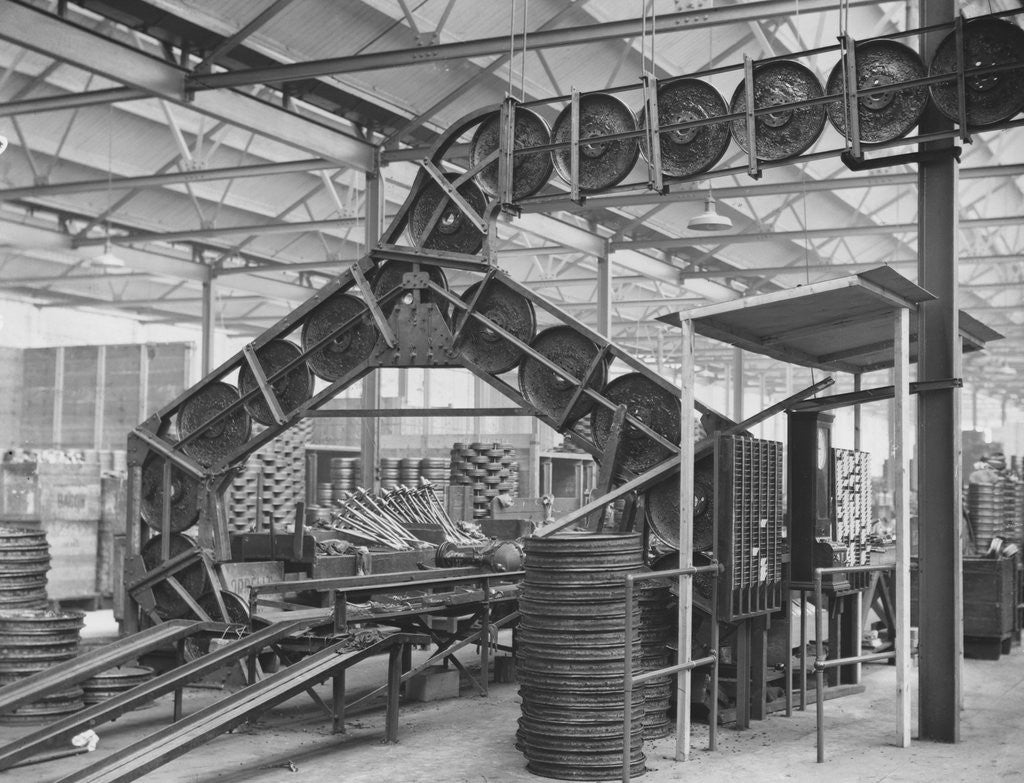 Detail of Conveyor Belt at Morris Motors Plant by Anonymous