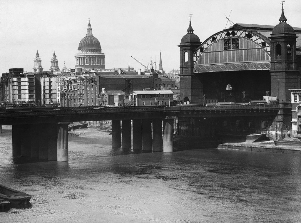 Detail of Cannon Street Railway Bridge and Station by Anonymous