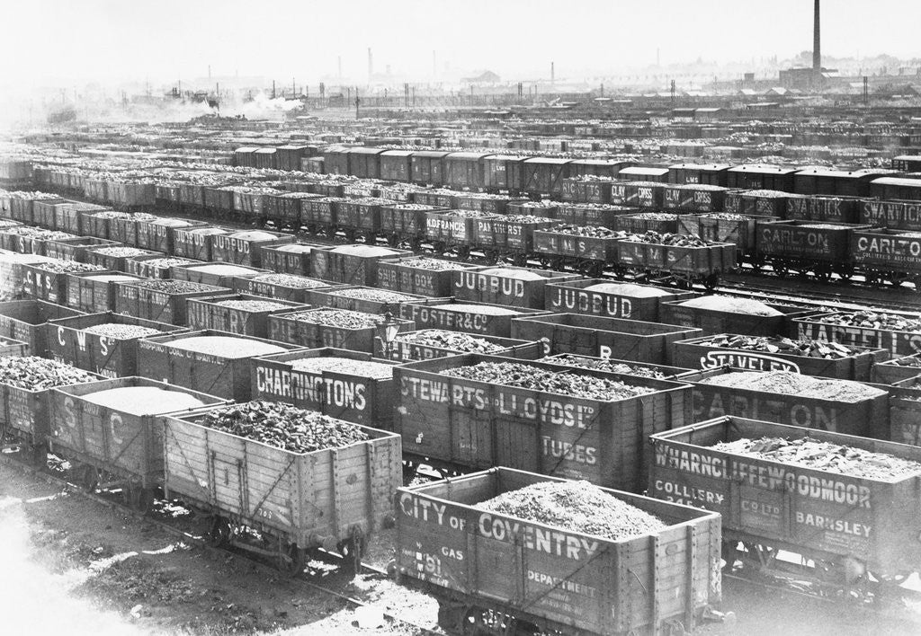 Detail of Coal Wagons in Railroad Sidings by Anonymous