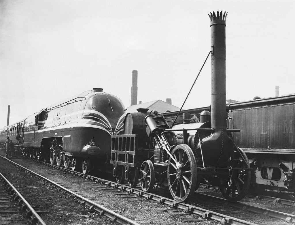Detail of Coronation Scot and Rocket Locomotives by Anonymous