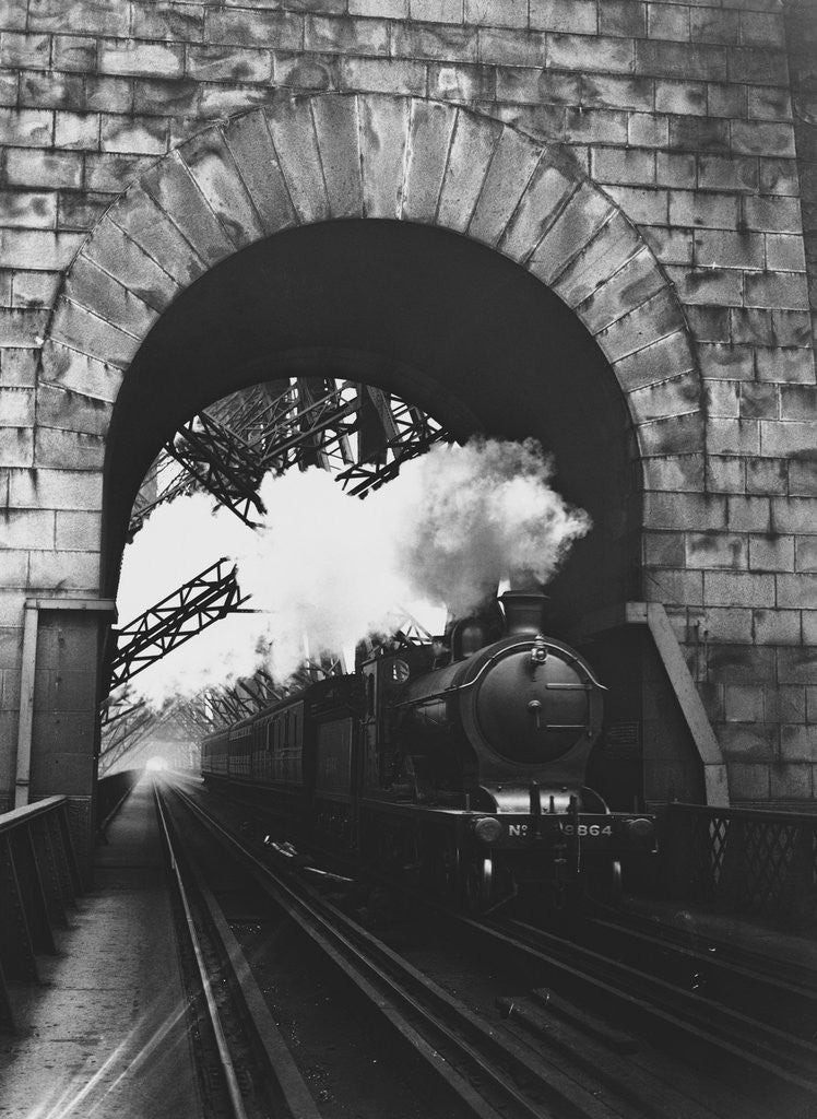 Detail of Steam Locomotive at Firth of Forth Bridge by Anonymous