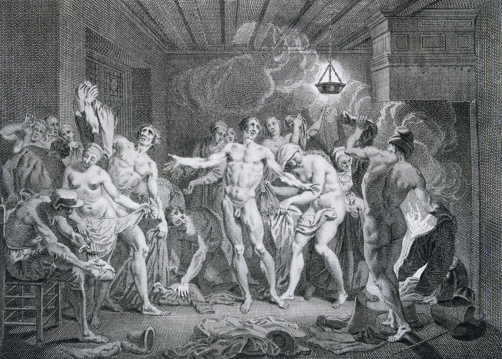 Detail of Night Meetings of the Adamites by Francois Morellon la Cave