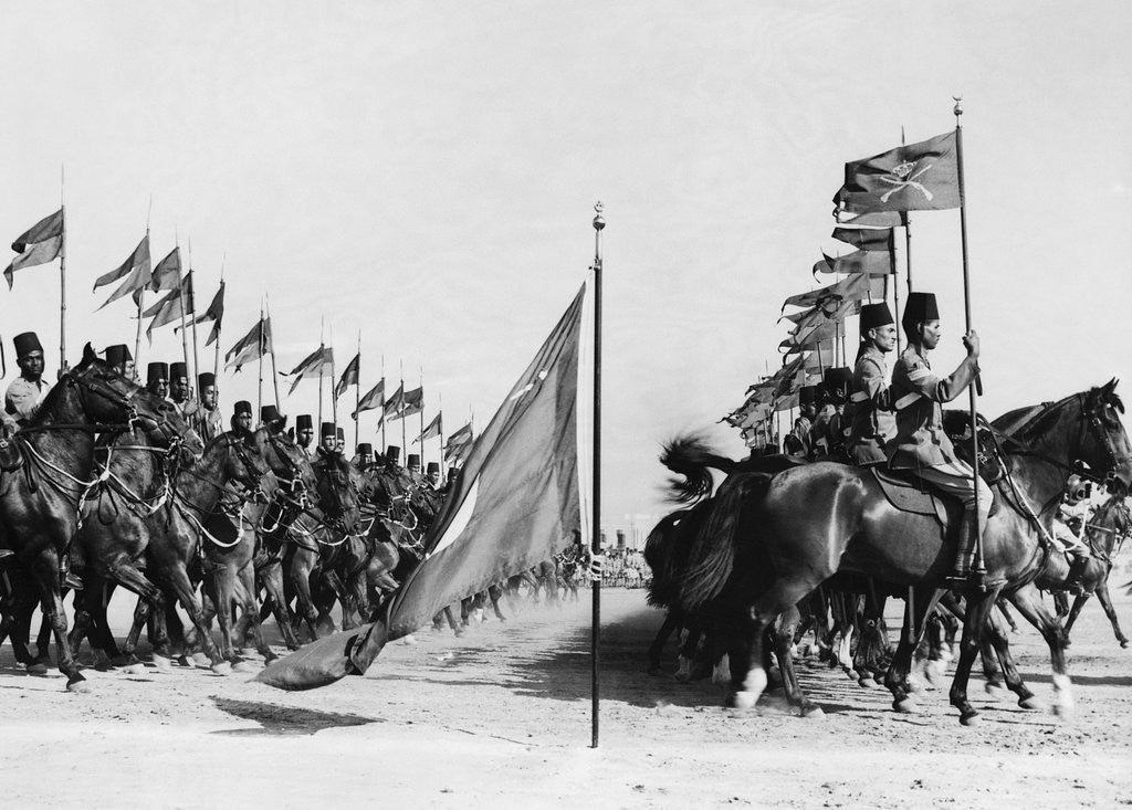 Detail of Egyptian Cavalry Rehearse Investiture Parade by Anonymous