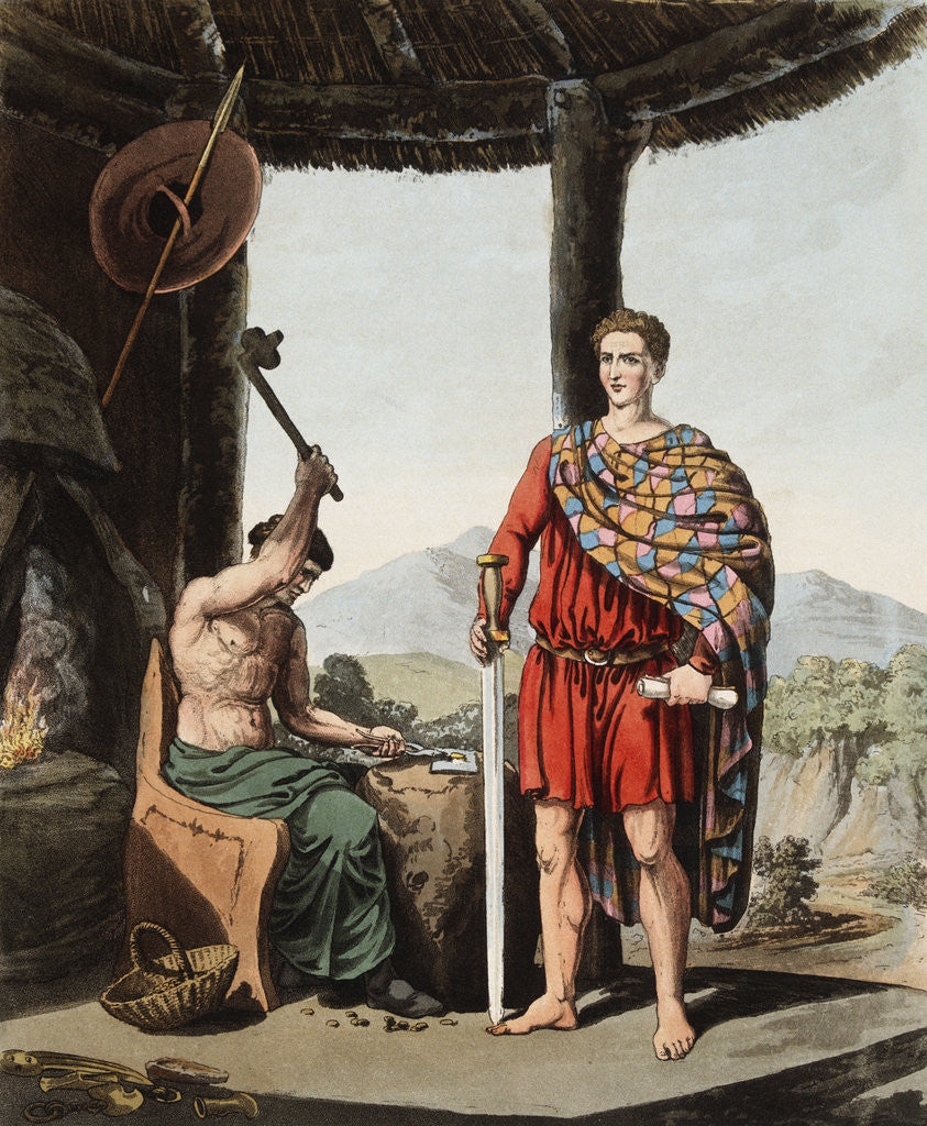 Detail of A Romanised Briton and a Feryllt by Robert Havell