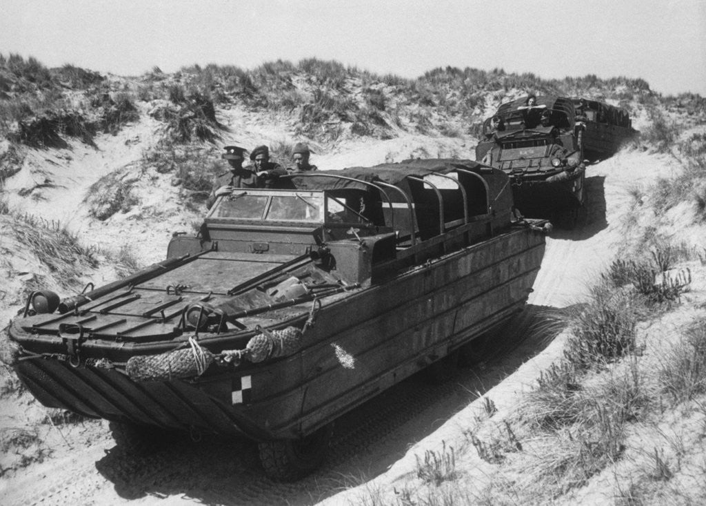 Amphibious Landing Craft During Rehearsals for Normandy by Corbis