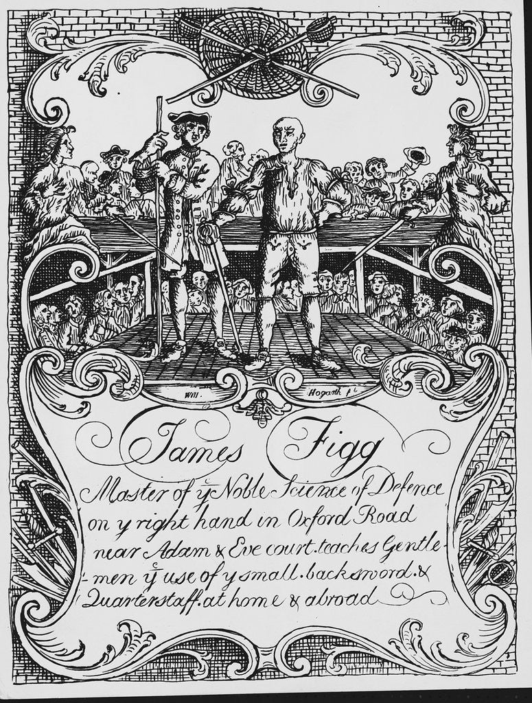 Detail of James Figg Gives Lessons in Self Defense by Anonymous