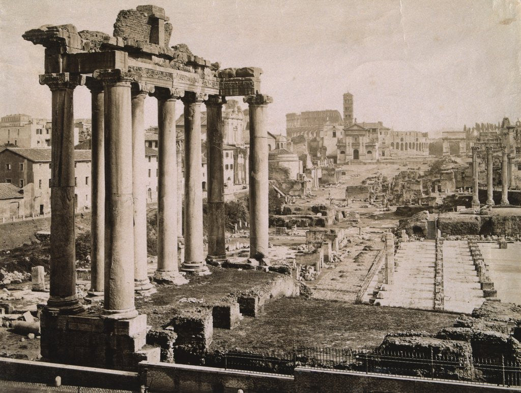 Detail of Ruined Temple of Saturn by Anonymous