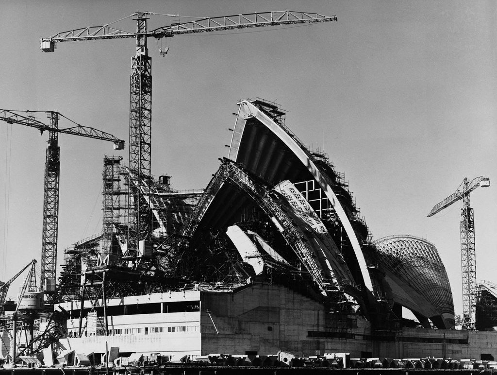 Detail of Sydney Opera House Under Construction by Anonymous