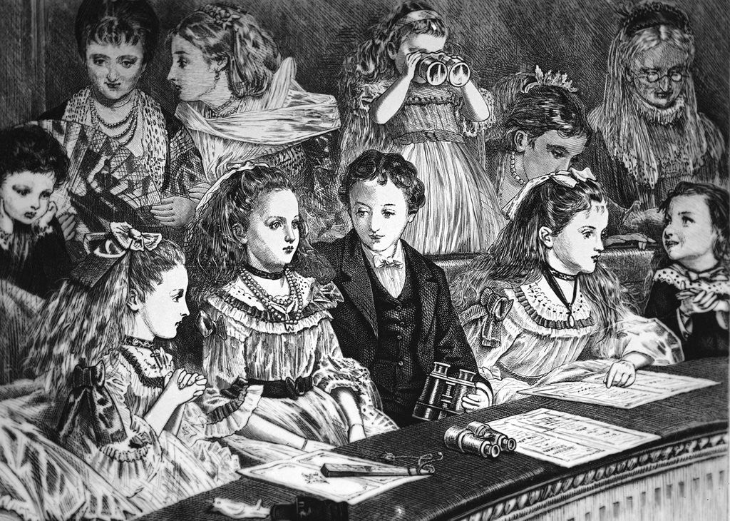Detail of Artistic Etching Of Children At The Pantomime by Anonymous