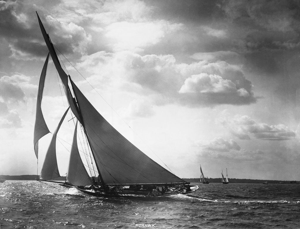 Detail of Sailing Yacht Mohawk at Sea by Anonymous