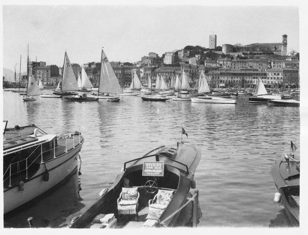 Detail of Picturesque View Of Cannes Harbour by Anonymous