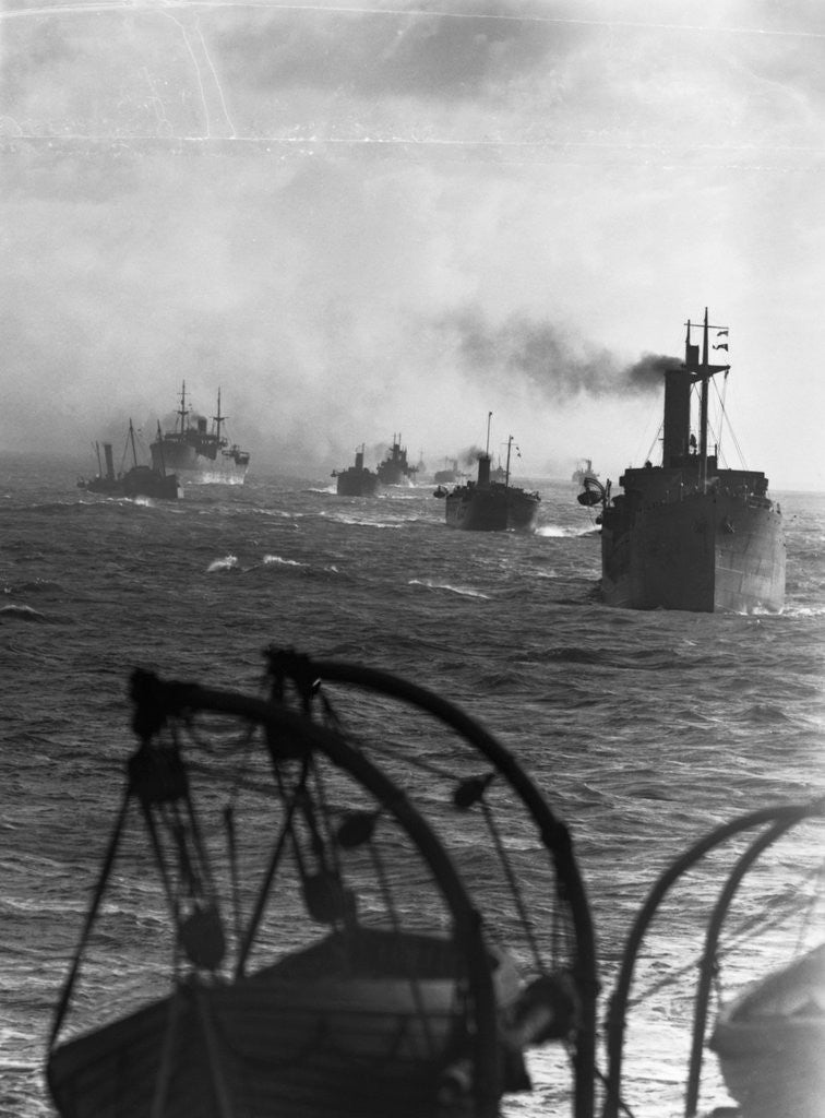 Detail of Naval Convoy in North Sea, 1942 by Anonymous