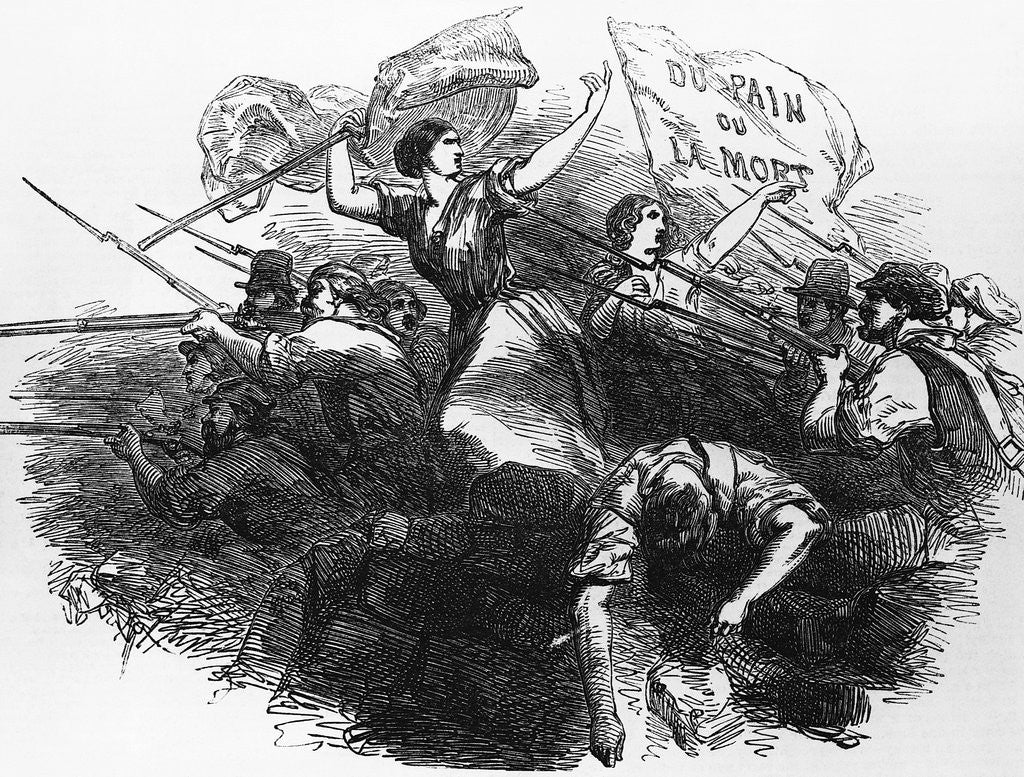 Detail of On the Barricade of Port St. Denis by Anonymous