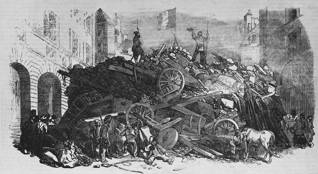Detail of Rue St. Martin Barricade by Anonymous