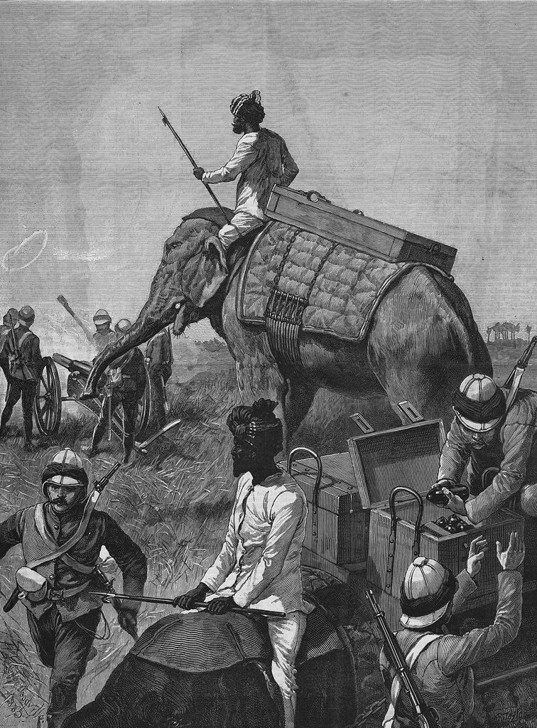 Detail of Elephant Battery at Action in Burma by Anonymous