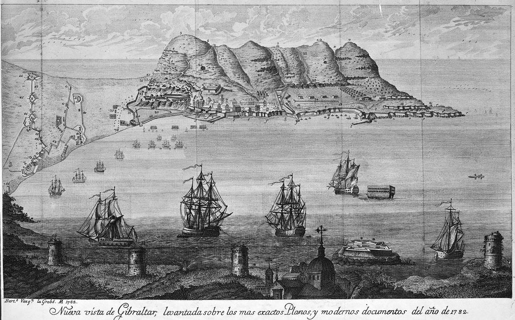Detail of Artistic View of Gibraltar by Anonymous