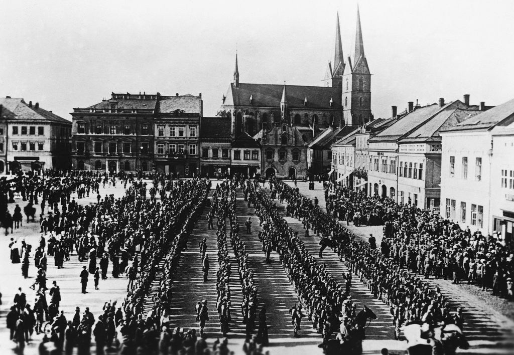 Detail of Austro-Hungarian Troops in Formation by Anonymous