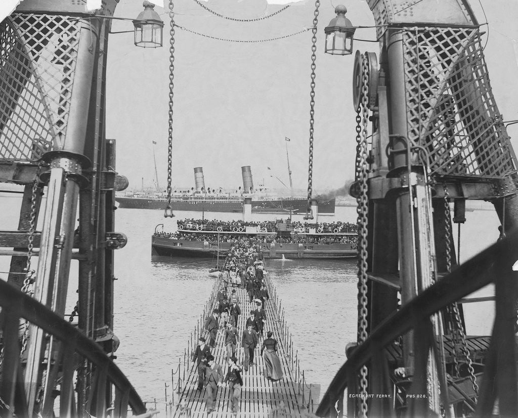 Detail of Passengers Board Egremont Ferry by Anonymous