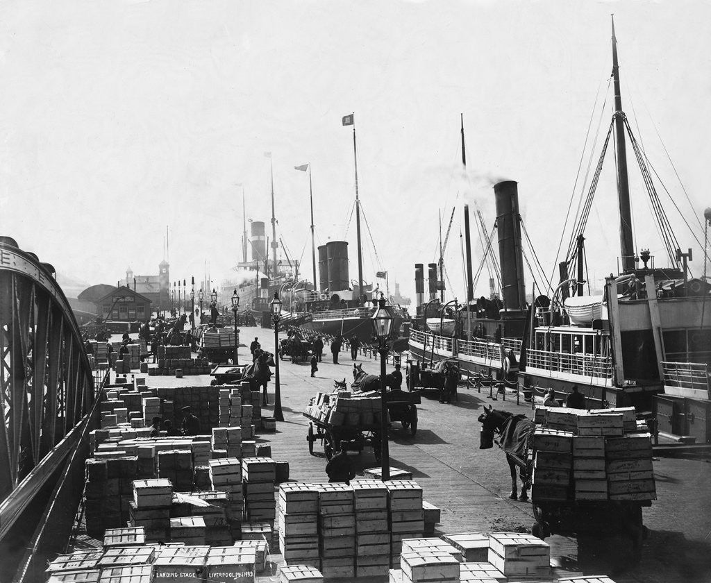 Detail of Landing Stage of Liverpool Docks by Anonymous
