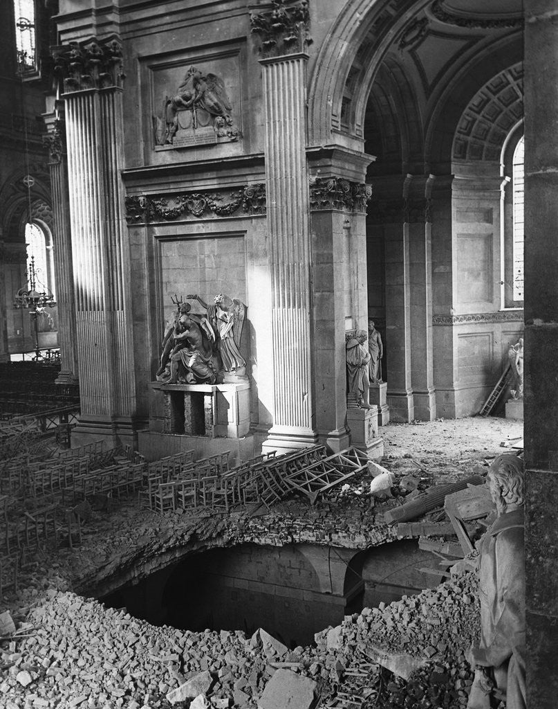 Detail of Bomb Crater at Saint Paul's Cathedral by Anonymous