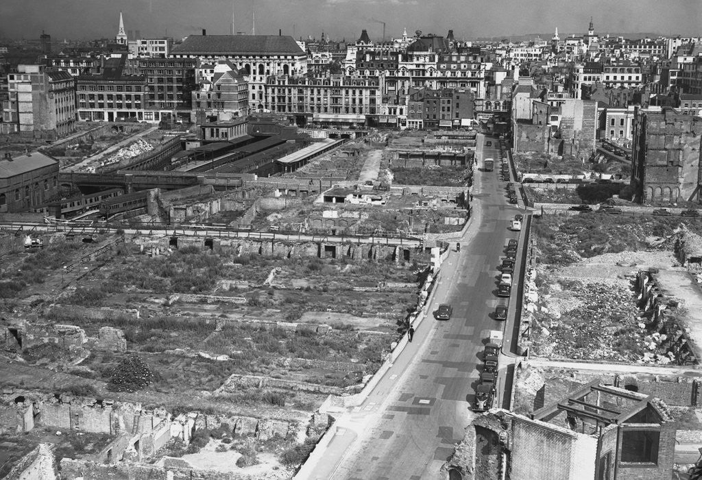 Detail of Bomb Damaged Area of London, ca. 1940 by Corbis