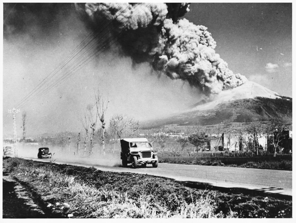 Detail of Wartime Eruption of Mount Vesuvius by Anonymous