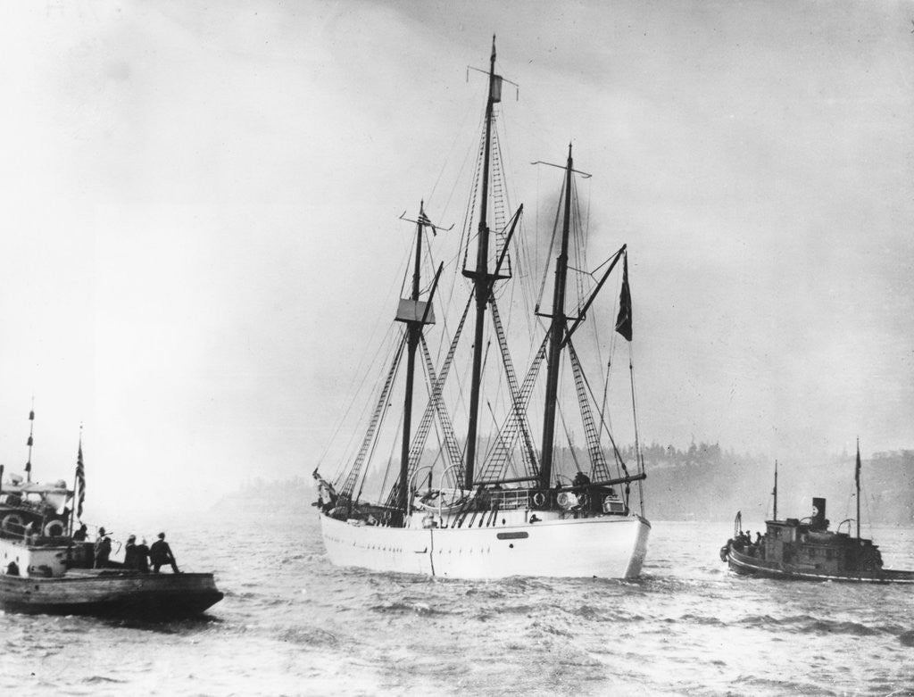 Detail of Amundsen's Vessel Returns From the Arctic by Anonymous
