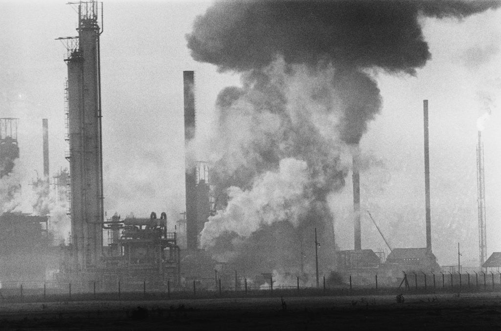 Detail of Fire at Shell Haven Refinery in Essex by Anonymous