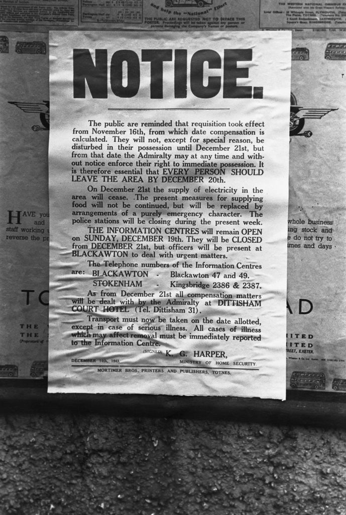 Detail of Evacuation Notice by Anonymous