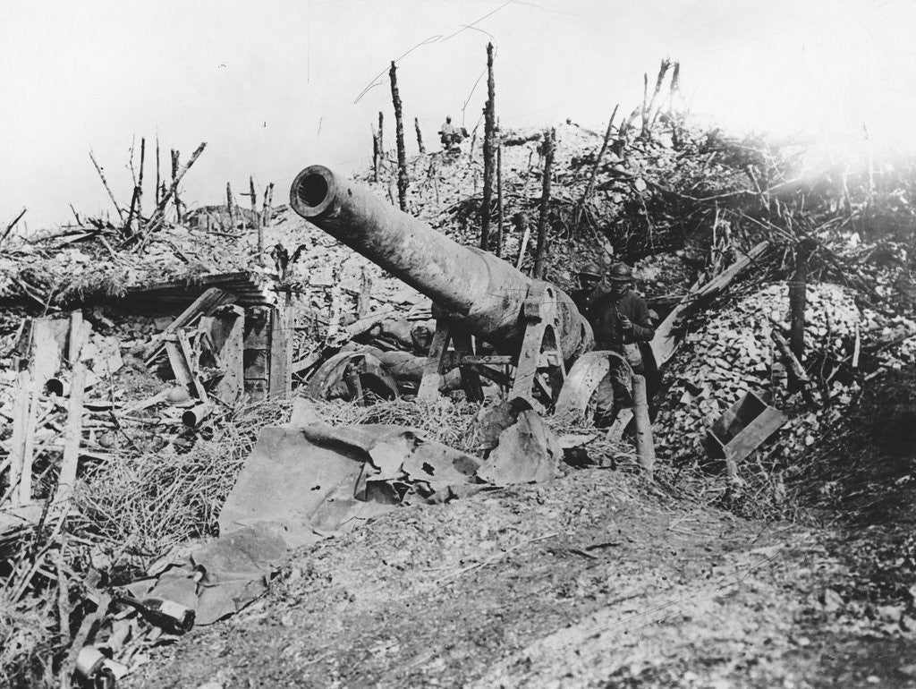 Detail of Offensive On The Somme. Abandoned German 150 Guns. by Anonymous