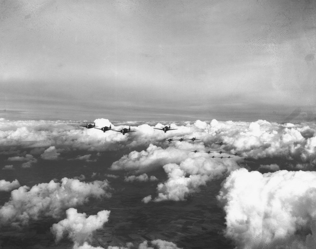 Detail of US Thunderbolts in Flight by Anonymous