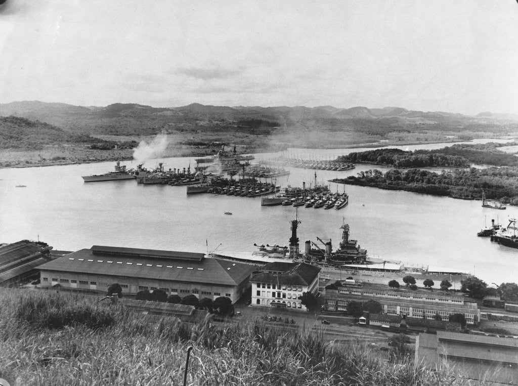 Detail of US Fleet in Panama Canal by Anonymous