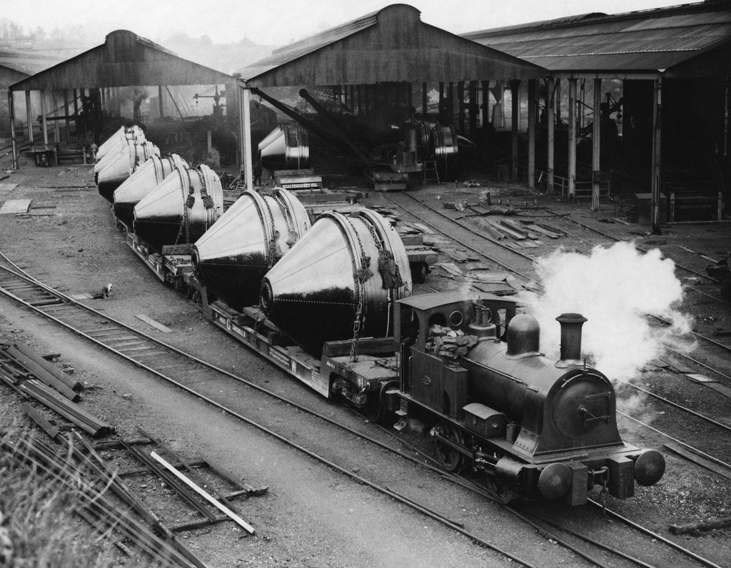 Detail of Buoys Are Transported by Train by Anonymous