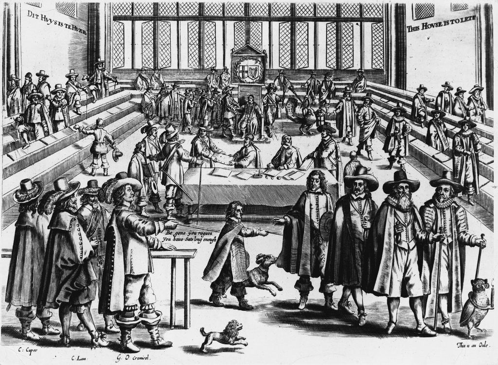 Detail of Cromwell Dissolves the Rump Parliament, 1653 by Corbis