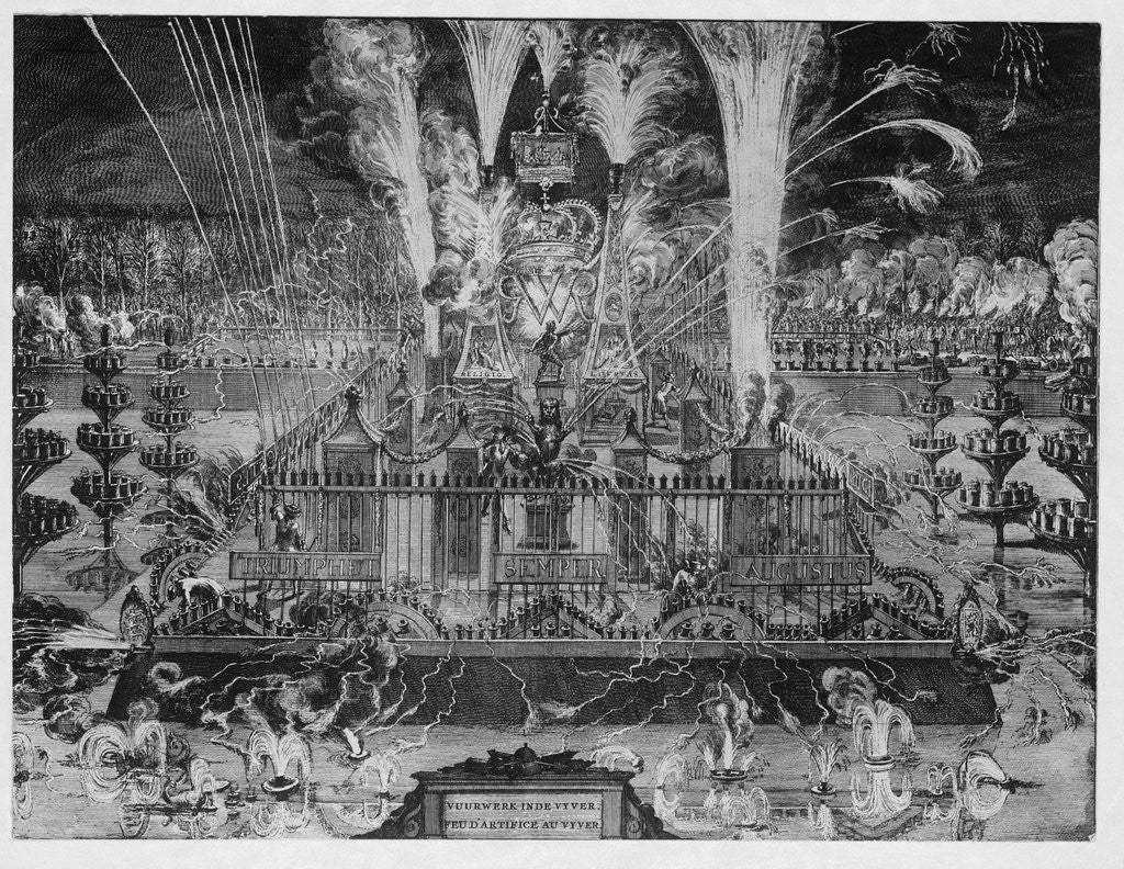 Detail of Firework Display at Thames, London by Anonymous