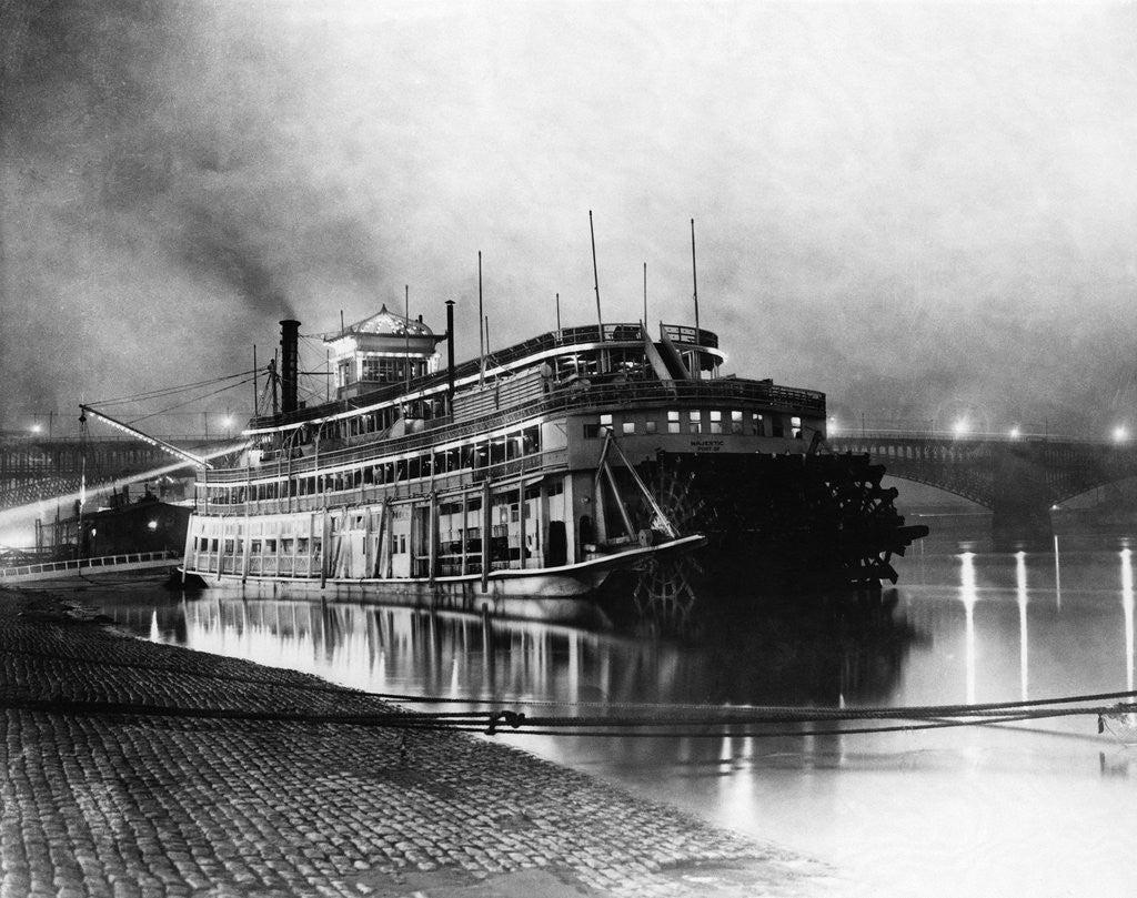 Detail of Paddlewheeler on the Mississippi by Anonymous
