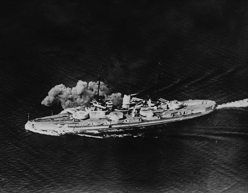 Detail of Battleship at Battle of Skagerrak by Corbis