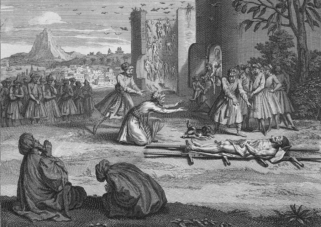 Detail of The Funeral of Parsis by Bernard Picart