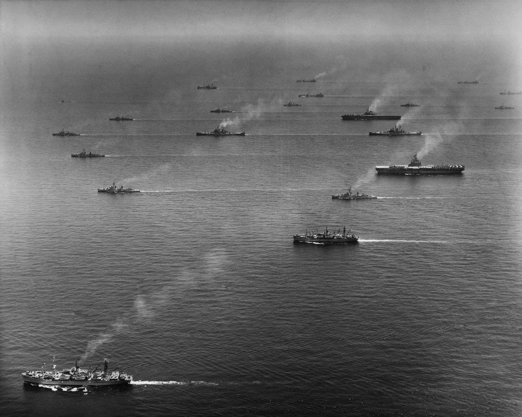 Detail of Ships of the US Sixth Fleet by Anonymous